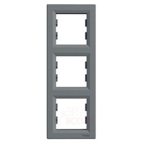 Schneider EPH5810362 Asfora Çelik 3'lü Dikey Çerçeve