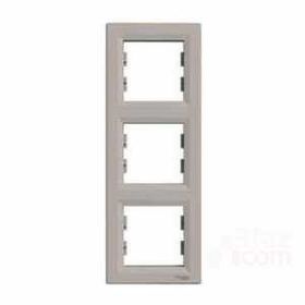 Schneider EPH5810369 Asfora Bronz 3'lü Dikey Çerçeve