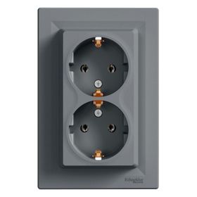 Schneider EPH9900162 Çerçeveli Asfora Çelik İkili Topraklı Priz