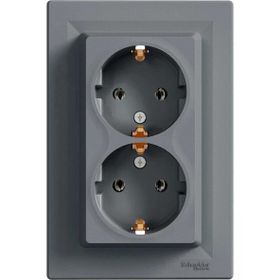 Schneider EPH9900162 Çerçeveli Asfora Çelik İkili Topraklı Priz