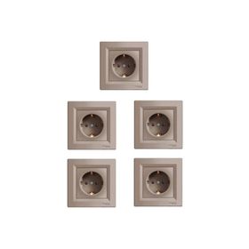 Schneider EPH9900169 Asfora Bronz 2'li Topraklı Priz