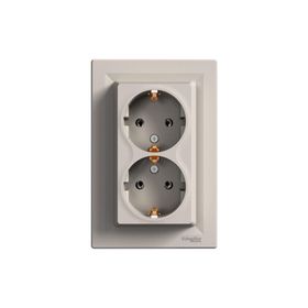 Schneider EPH9900169 Asfora Bronz 2'li Topraklı Priz