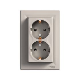 Schneider EPH9900169 Asfora Bronz 2'li Topraklı Priz