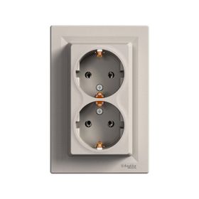 Schneider EPH9900169 Asfora Bronz 2'li Topraklı Priz