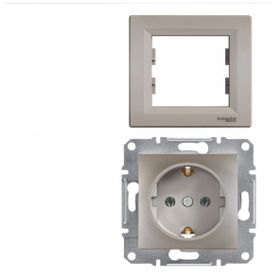 Schneider EPH9900169 Asfora Bronz 2'li Topraklı Priz