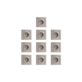 Schneider EPH9900169 Asfora Bronz 2'li Topraklı Priz
