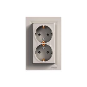 Schneider EPH9900169 Asfora Bronz 2'li Topraklı Priz