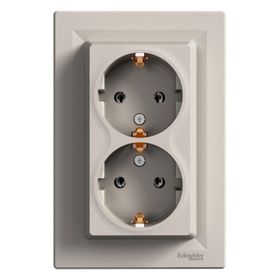 Schneider EPH9900169 Çerçeveli Asfora Bronz İkili Topraklı Priz