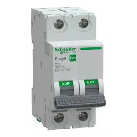 Schneider EZ9F57220 Easy9 Pro 2P 20 A C Eğrisi Otomatik Sigorta