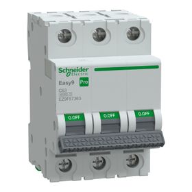 Schneider EZ9F57363 Easy9 Pro 3P 63 A C Eğrisi Otomatik Sigorta