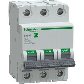 Schneider EZ9F57363 Easy9 Pro 3P 63 A C Eğrisi Otomatik Sigorta