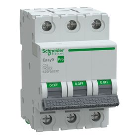 Schneider EZ9F59332 Easy9 Pro 3P 32A C Eğrisi Otomatik Sigorta