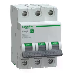 Schneider EZ9F59363 Easy9 Pro 3P 63 A C Eğrisi Otomatik Sigorta