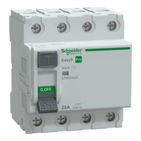 Schneider EZ9R39425 Easy9 Pro 4P 25 A AC Tipi 30 mA Kaçak Akım Koruma Rölesi