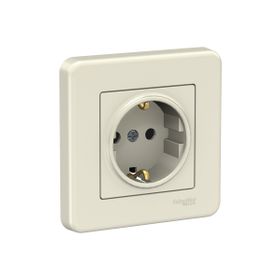 Schneider LNA2900123 Leona 16A Krem Çerçeveli Topraklı Priz