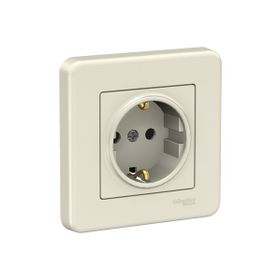 Schneider LNA2900123 Leona 16A Krem Çerçeveli Topraklı Priz