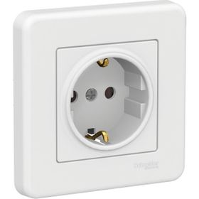 Schneider LNA2900221 Leona 16A Beyaz Çerçeveli Çocuk Korumalı Topraklı Priz