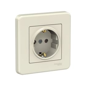 Schneider LNA2900223 Leona 16A Krem Çerçeveli Çocuk Korumalı Topraklı Priz