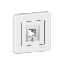 Schneider LNA4301121 Leona Tekli Beyaz Çerçeveli RJ45 Data Priz Kapağı