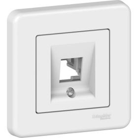 Schneider LNA4301121 Leona Tekli Beyaz Çerçeveli RJ45 Data Priz Kapağı