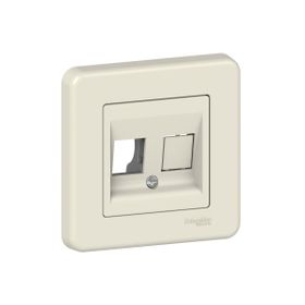 Schneider LNA4401123 Leona 2'li Krem Çerçeveli RJ45 Data Priz Kapağı