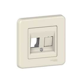 Schneider LNA4401123 Leona 2'li Krem Çerçeveli RJ45 Data Priz Kapağı