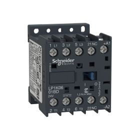 Schneider LP1K0601ED Tesys K 48 Watt DC Bobinli 440 Watt 3P 3NA Ac3 6 Kontaktör