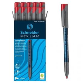Schneider Maxx 224 M 1.0 mm Kırmızı 10'lu Asetat Kalemi