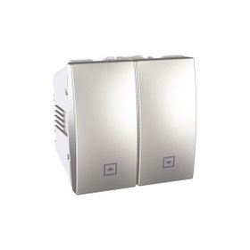 Schneider MGU3.208.30 250V AC 10A 2 Modül Alüminyum Kilitli Jaluzi Kumanda Anahtarı
