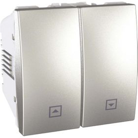 Schneider MGU3.208.30 250V AC 10A 2 Modül Alüminyum Kilitli Jaluzi Kumanda Anahtarı