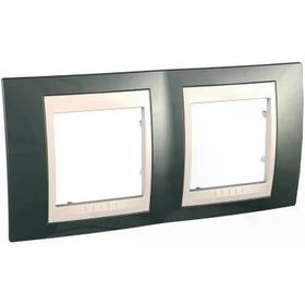 Schneider MGU6.004.524 Unica Plus Şampanya-Fildişi 2'li Yatay Anahtar Priz Çerçevesi