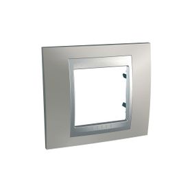 Schneider MGU66.002.039 Unica Top Mat Nikel Alüminyum Tekli Anahtar Priz Çerçevesi