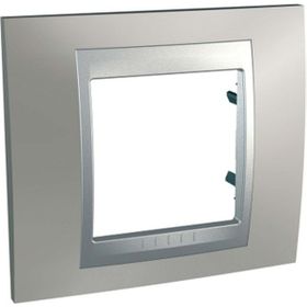 Schneider MGU66.002.039 Unica Top Mat Nikel Alüminyum Tekli Anahtar Priz Çerçevesi