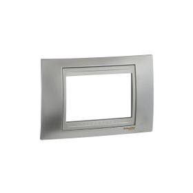 Schneider MGU66.103.038 Unica Top 3 Modüllü Krom Satine Alüminyum Anahtar Priz Çerçevesi