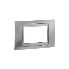 Schneider MGU66.103.038 Unica Top 3 Modüllü Krom Satine Alüminyum Anahtar Priz Çerçevesi