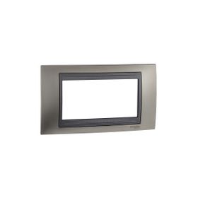 Schneider MGU66.104.239 Unica Top 4 Modüllü Mat Nikel Grafit Anahtar Priz Çerçevesi