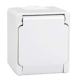 Schneider NML3100121 Nemliyer Beyaz Kapaklı Topraklı Priz
