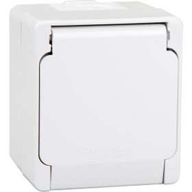 Schneider NML3100121 Nemliyer Beyaz Kapaklı Topraklı Priz