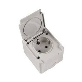 Schneider NML3100133 Nemliyer Gri Kapaklı Topraklı Priz