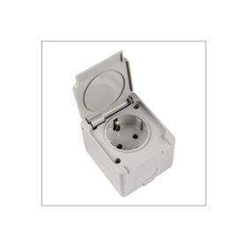 Schneider NML3100133 Nemliyer Gri Kapaklı Topraklı Priz