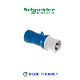 Schneider PKE16M423 3x16A 2P+T IP44 Monofaze Vidalı Düz Fiş