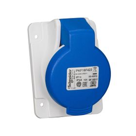 Schneider PKF16F423 Pratika 3x16A 2P+T IP44 Monofaze Vidalı Bağlantı Eğik Makina Prizi