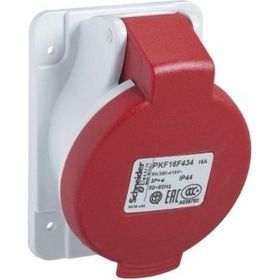 Schneider PKF16F435 5x16A Trifaze 3P-N-T Ip44 Vidalı Eğik Makine Prizi