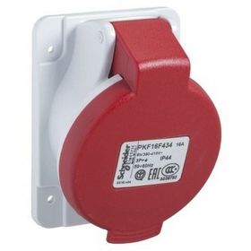 Schneider PKF16F435 5x16A Trifaze 3P-N-T Ip44 Vidalı Eğik Makine Prizi