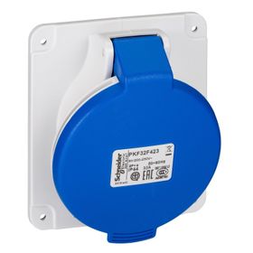 Schneider PKF32f423 3x32A Monofaze 2P-T Ip44 Vidalı Eğik Makine Prizi