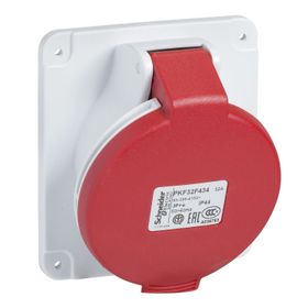 Schneider PKF32F434 380 Volt Trifaze IP 44 4x32A Eğik Makine Prizi