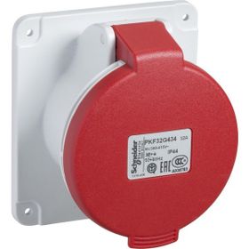 Schneider PKF32G435 5x32A Trifaze 3P-N-T Ip44 Vidalı Düz Makine Prizi