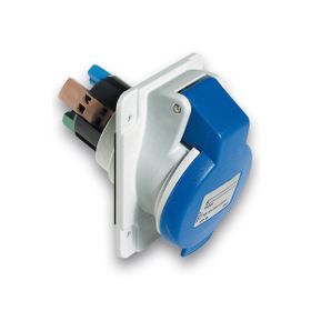 Schneider PKY16F423 Pratika 3x16A 2P+T IP44 Monofaze Hızlı Bağlantı Eğik Makina Prizi