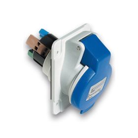 Schneider PKY16F423 Pratika 3x16A 2P+T IP44 Monofaze Hızlı Bağlantı Eğik Makina Prizi