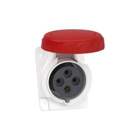 Schneider PKY16F734 Pratika 380-415V AC 4x16A 3P+E Trifaze IP67 Hızlı Bağlantı Eğik Makine Prizi